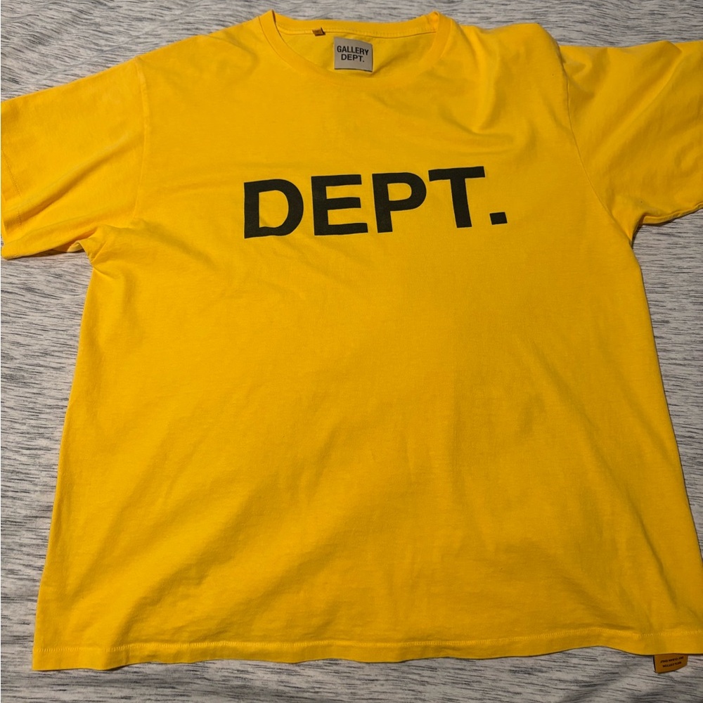 Gallery Dept Bold Yellow Tee with Black Print